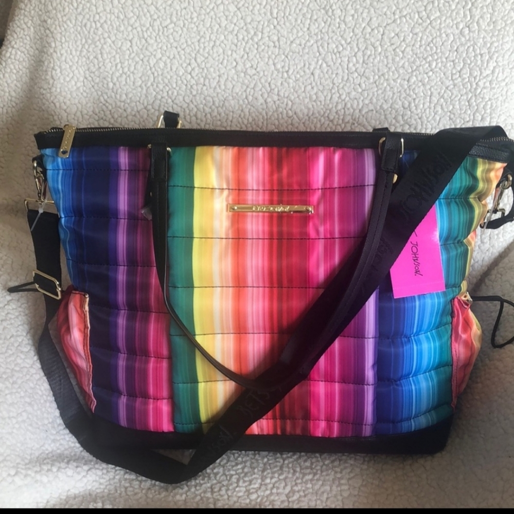 Betsey Johnson Rainbow Tote Bag